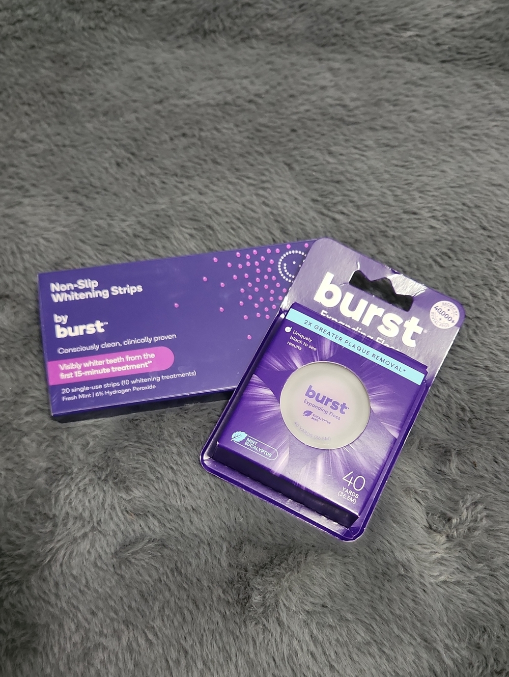 burst Non-Slip Whitening Strips & Dental Floss